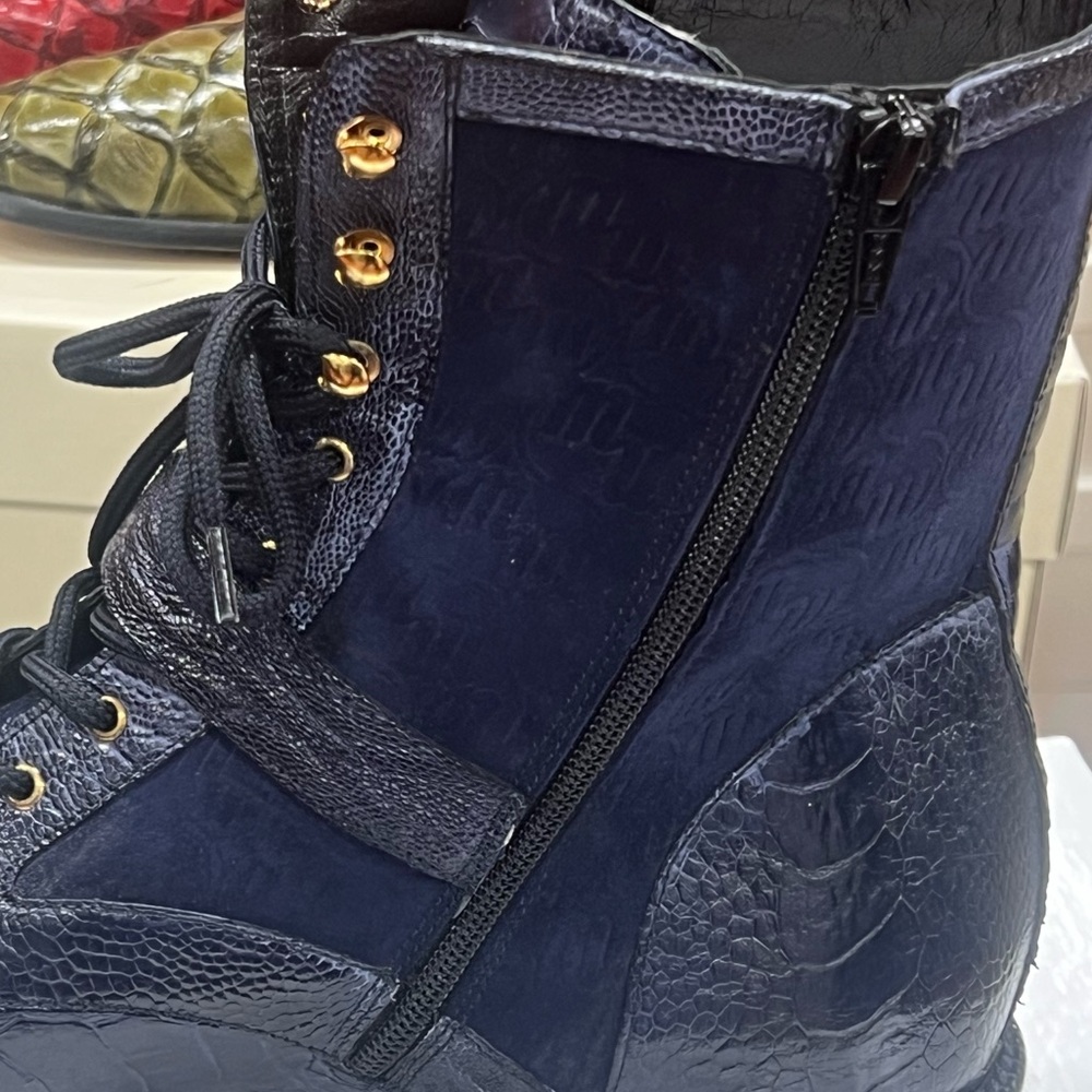 Mauri Dark Blue Genuine Ostrich skin Boots 2025 edition!!! - Picture 7 of 7